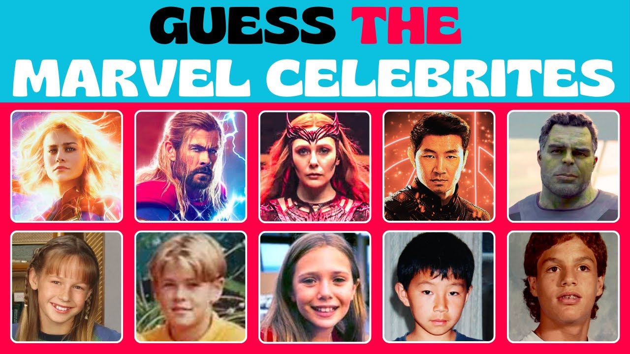 Guess The Marvel Celebrities / Fun Quiz