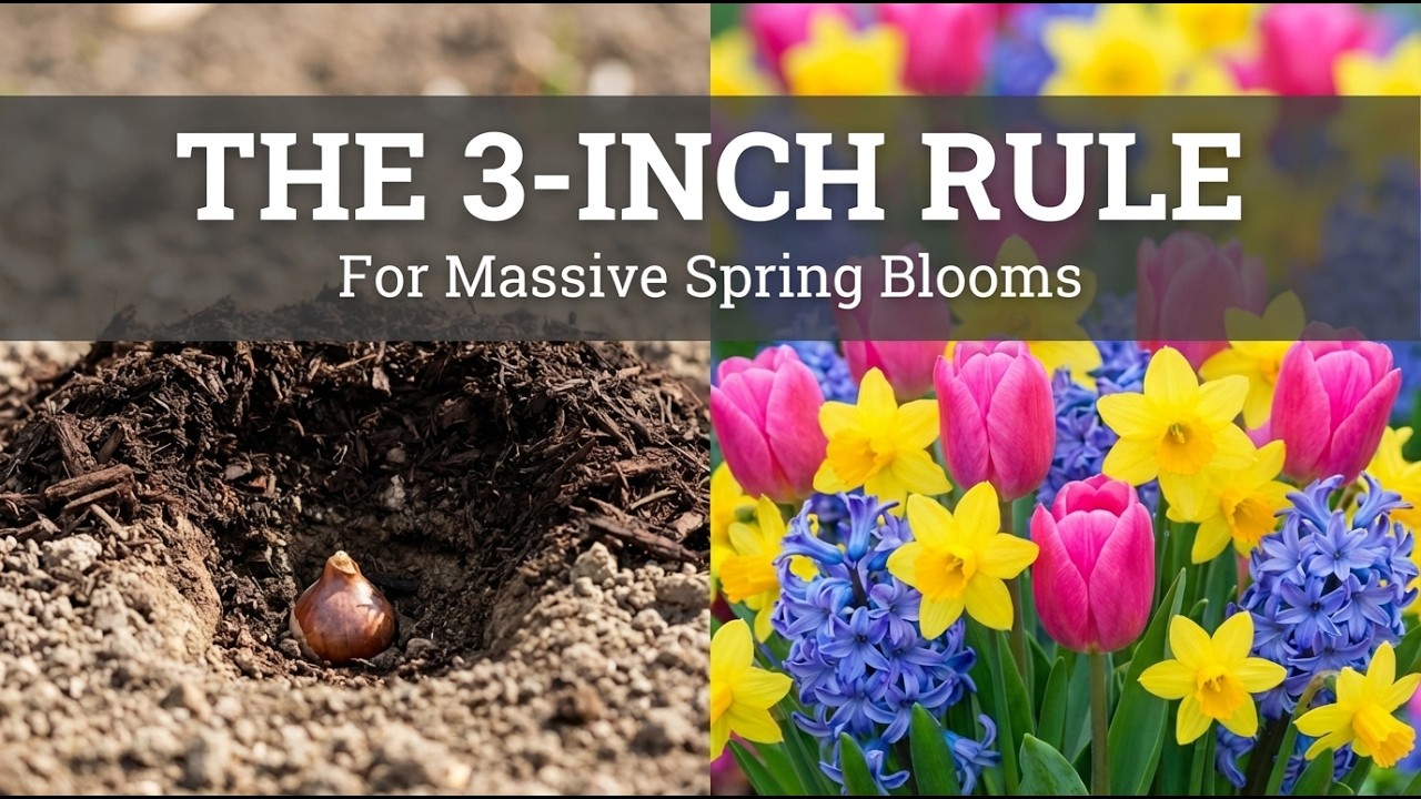 Правило 3 дюймов глубины почвы, влияющее на рост весенних цветов.