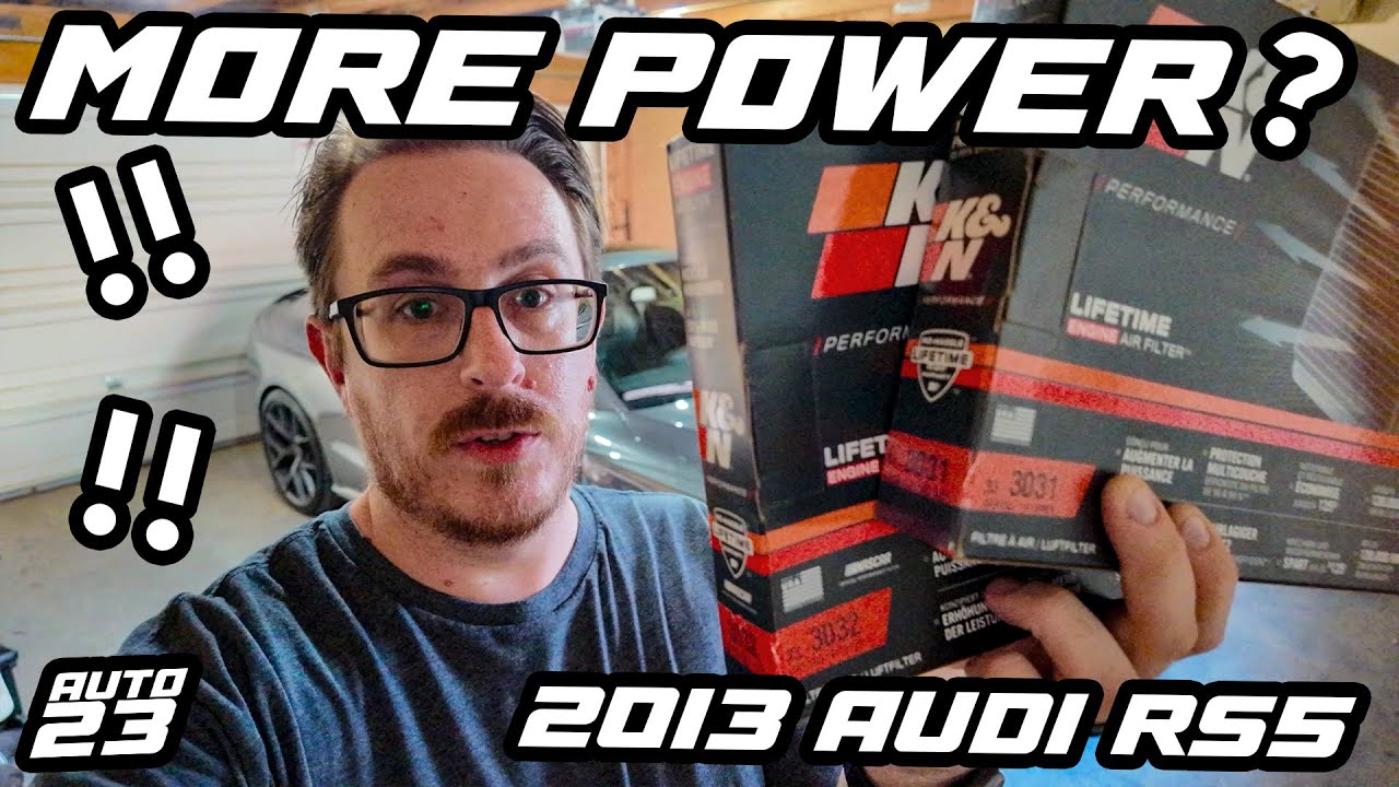 MORE POWER! K&N Air Intake Filter Install on a 2013 Audi RS5 !