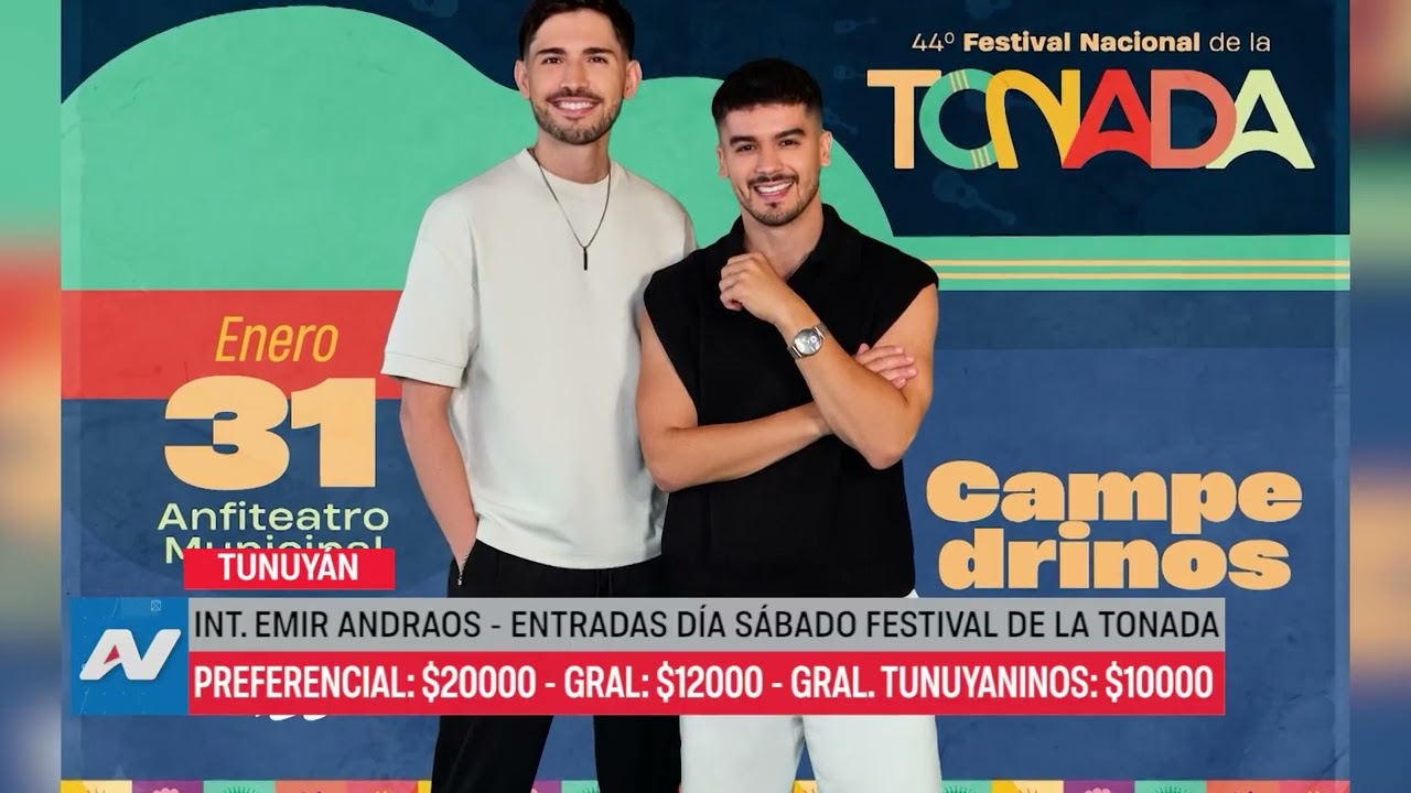 Tunuy&aacute;n: cu&aacute;nto cuestan las entradas para disfrutar de Vendimia y Tonada