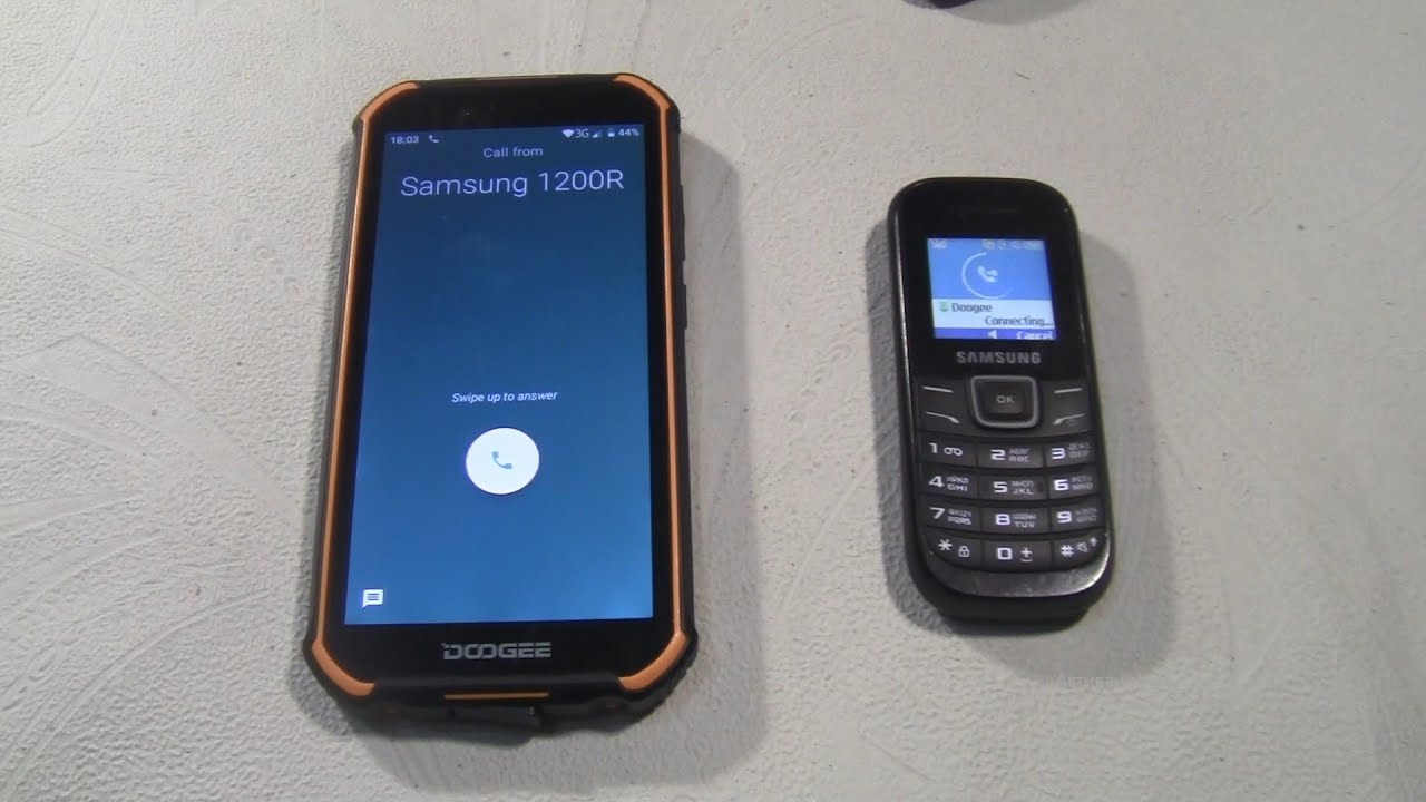 Incoming call & Outgoing call at the Same time Samsung 1200R+Doogee S40 Lite