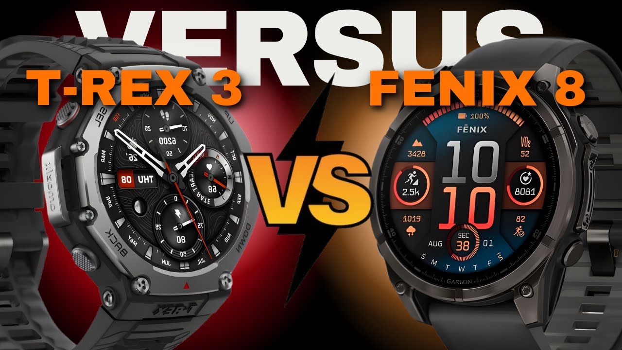 Amazfit T-Rex 3 Vs Garmin Fenix 8 AMOLED - Comparativo | Qual é o Melhor? Veja!