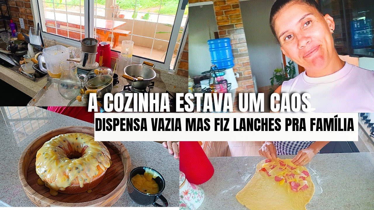 A COZINHA ESTAVA UM CAOS/ LIMPEZA/ DISPENSA VAZIA MAS IMPROVISEI LANCHES PRA FAMÍLIA ✨