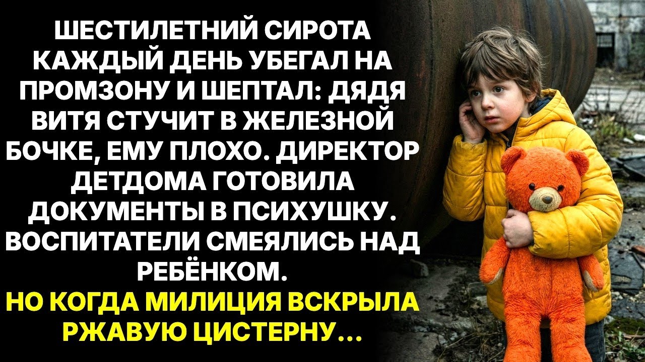 Там кто-то есть в бочке!  твердил сирота. Взрослые не верили. А когда вскрыли цистерну, все онемели…