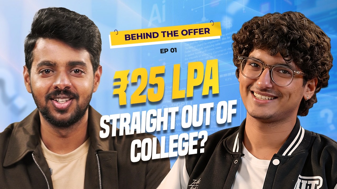 Behind the Offer Ep.1 | IIT Roorkee, 25 LPA Offer, 23-Hour Interview Marathon ft. Vraj Tamakuwala