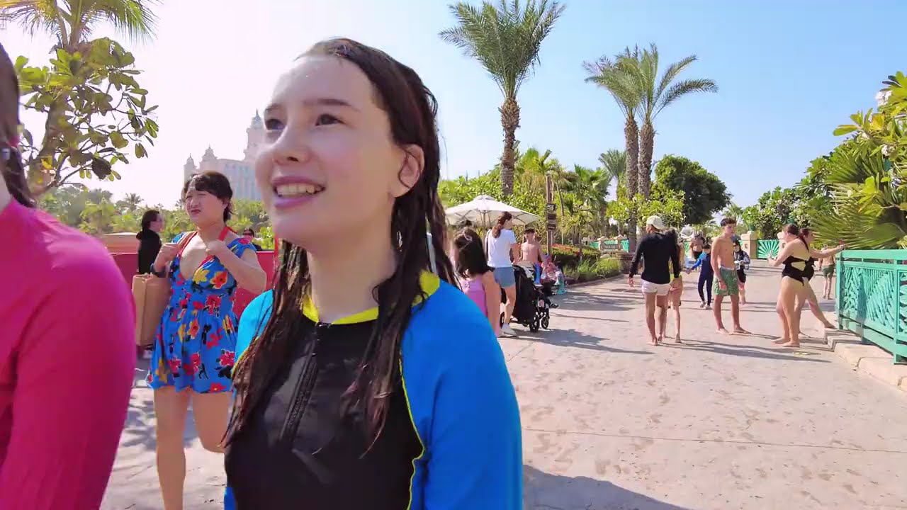 GW - Atlantis Dubai is heavenly beautiful - water park is great-   4K