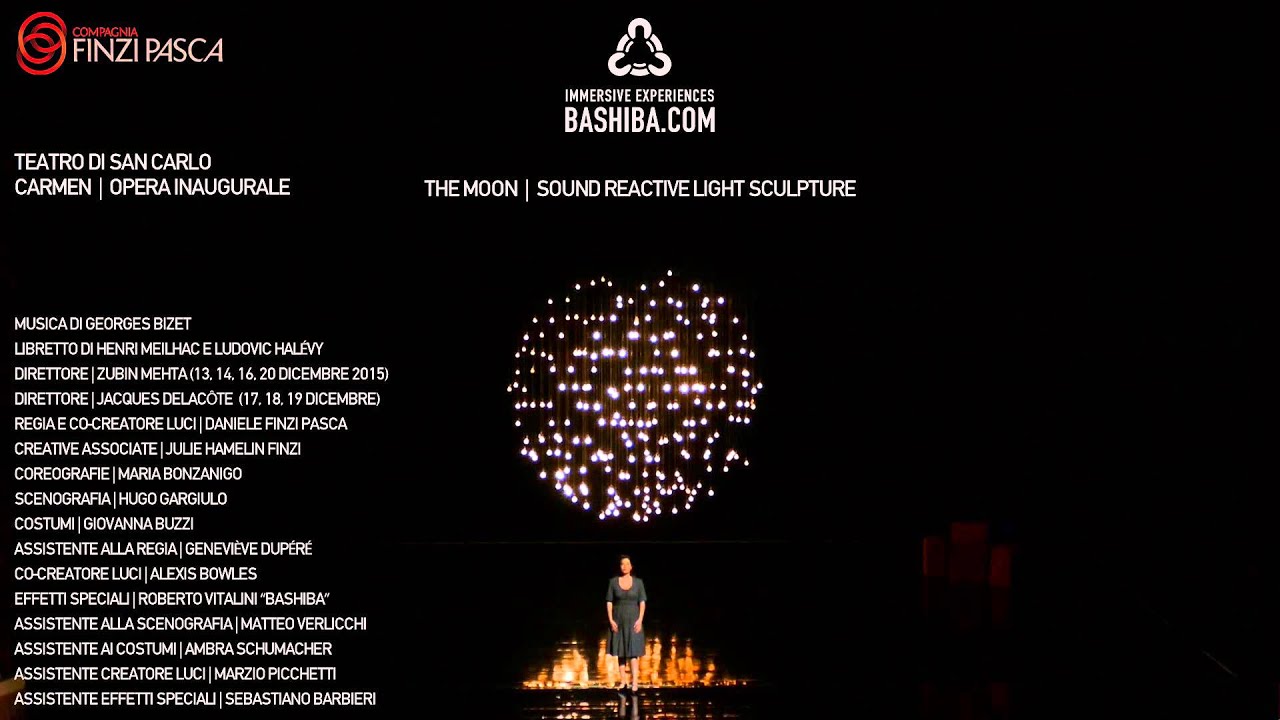 the moon | sound reactive light sculpture for the Opera Carmen at Teatro di San Carlo