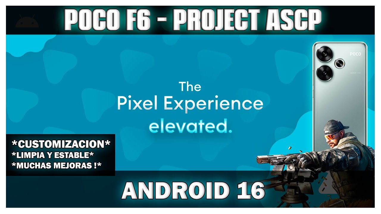 Poco F6 - Project ASCP A16 ! HERMOSA ROM TIPO PIXEL CON TODO EN UNO !