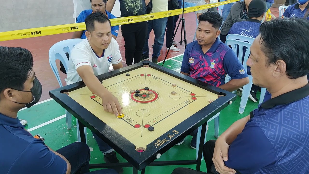 Wan Arif & Pojie VS Akun & Buyut - Set 1 - Suku Akhir - Klang Valley Cup Carrom Open Championship