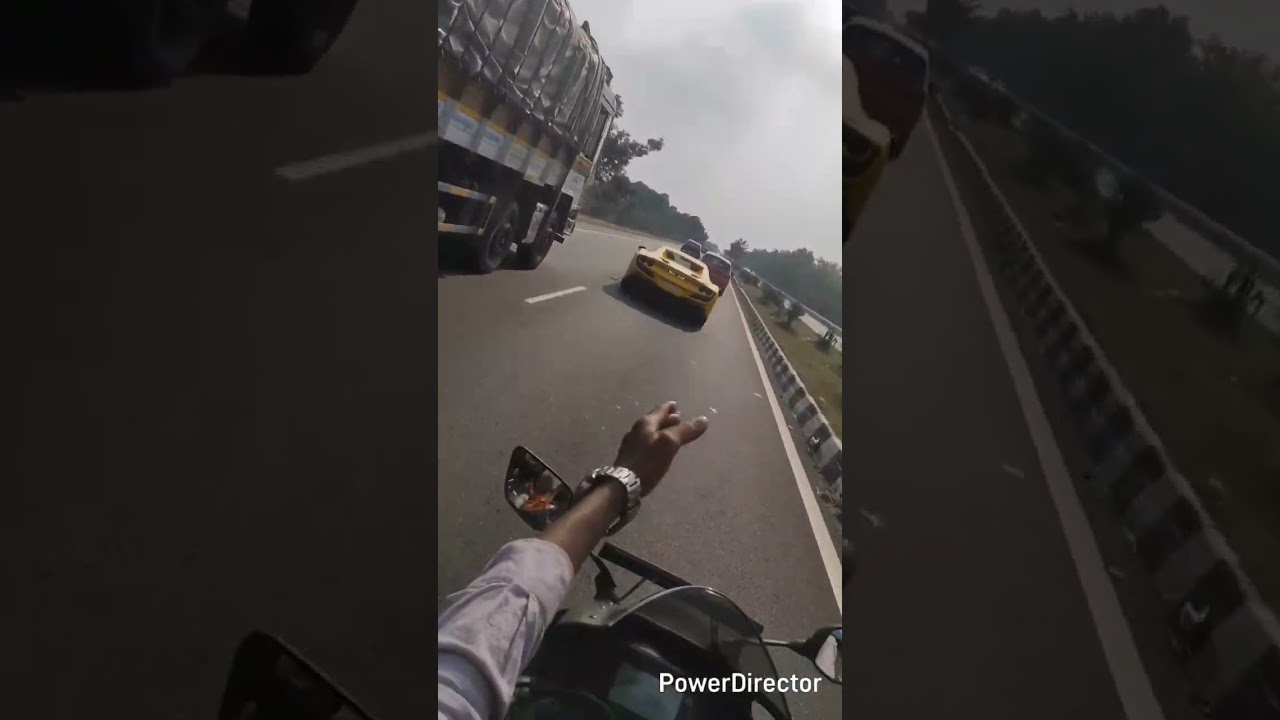 Race with ferrari yellow in highway Chennai to trichy 