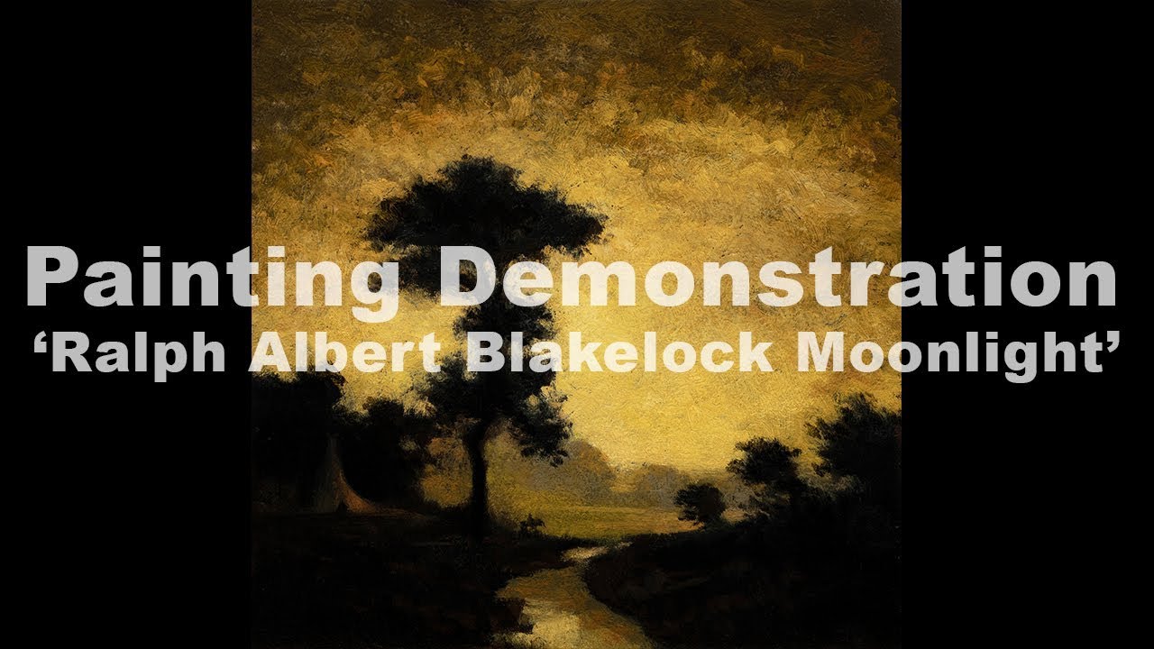 Study after Ralph Albert Blakelock Moonlight 8x8 Tonalist Landscape Oil Painting