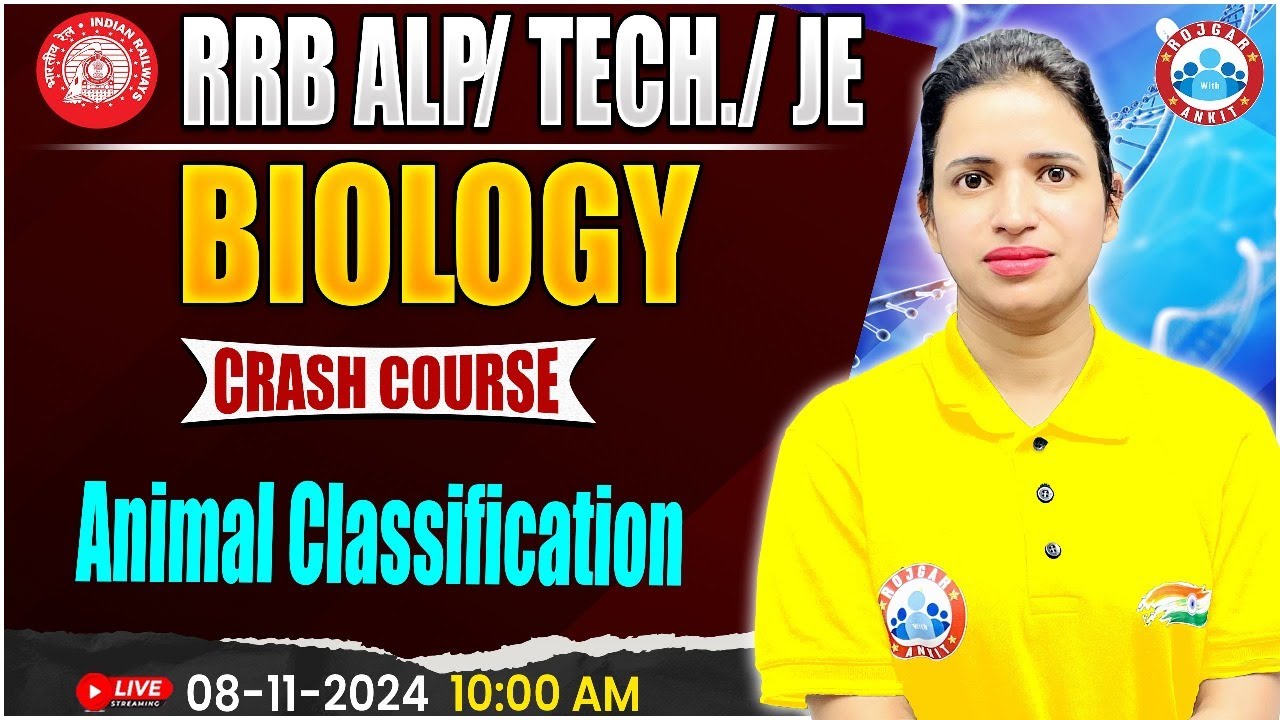 RRB ALP, Technician Science Class | RRB JE Science, Animal Classification, Biology For Railway Exams