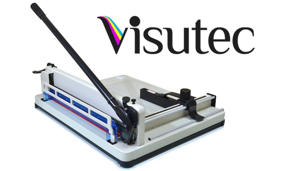 Guilhotina com 43cm de boca - Corta 400 folhas de papel 75g - Visutec