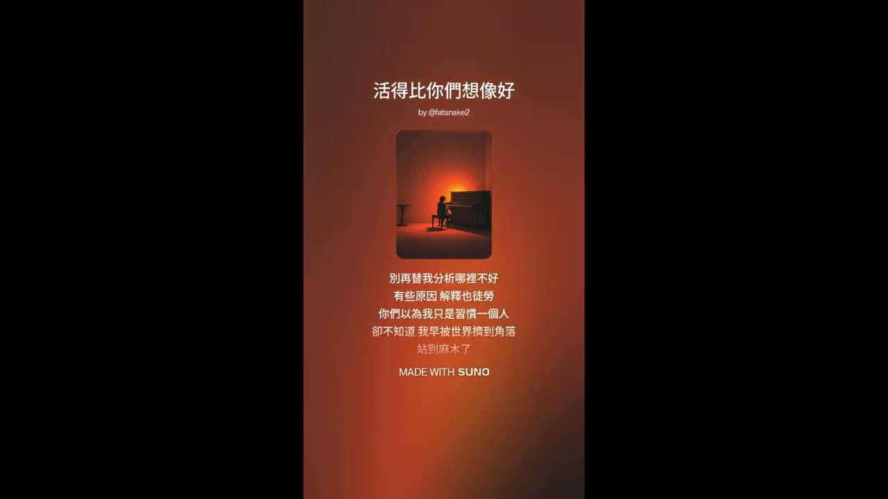 作業用AI SUNO 1小時版本主題「單身狗的心」中文音樂BGM雜錦 VOL 4