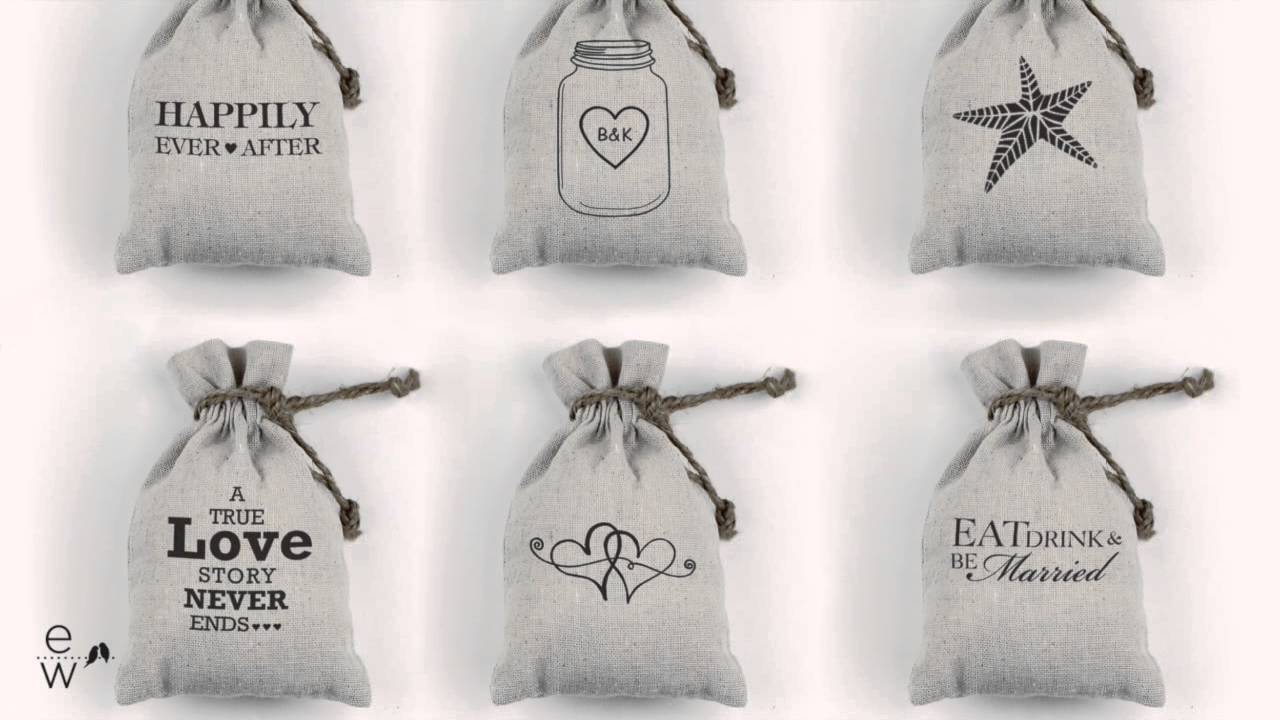 Linen Favor Bag