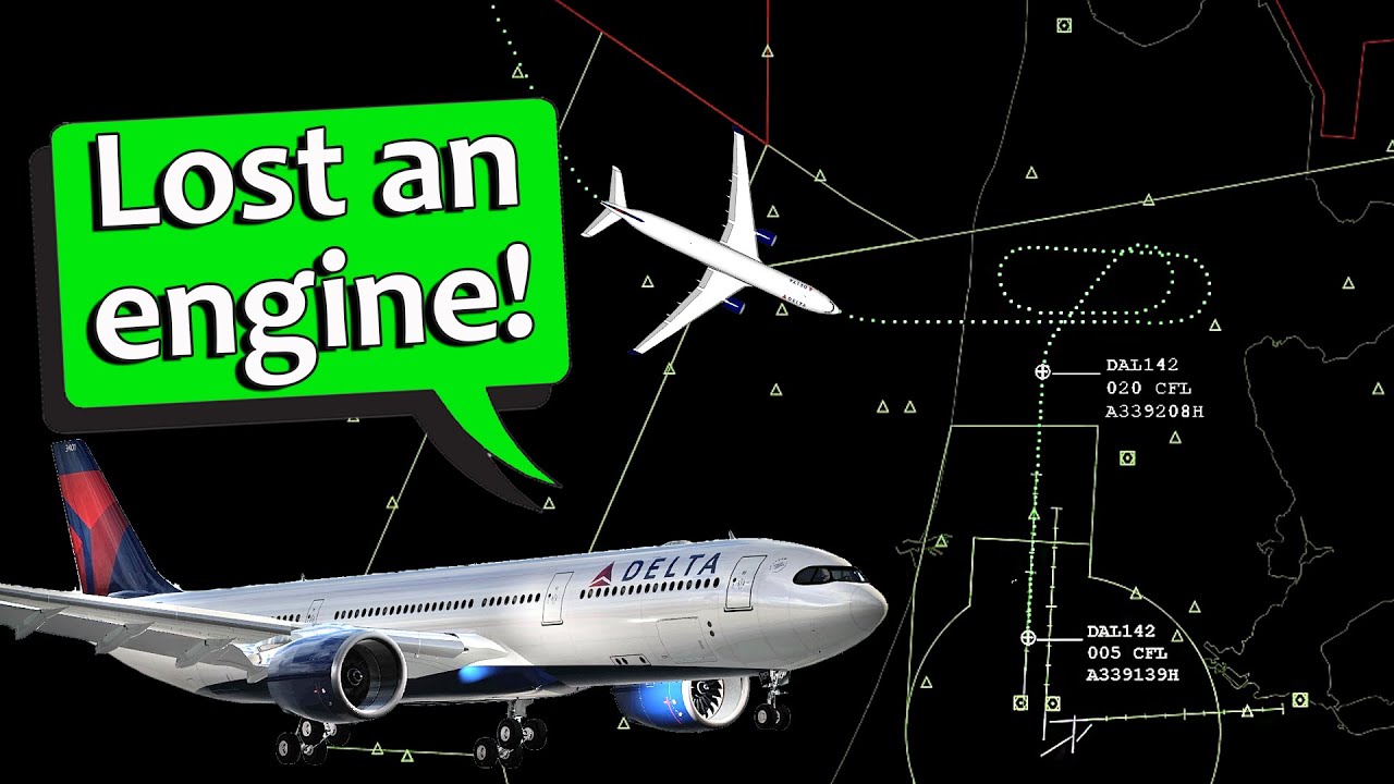 Delta A330 NEO has ENGINE FAILURE on approach at Amsterdam!