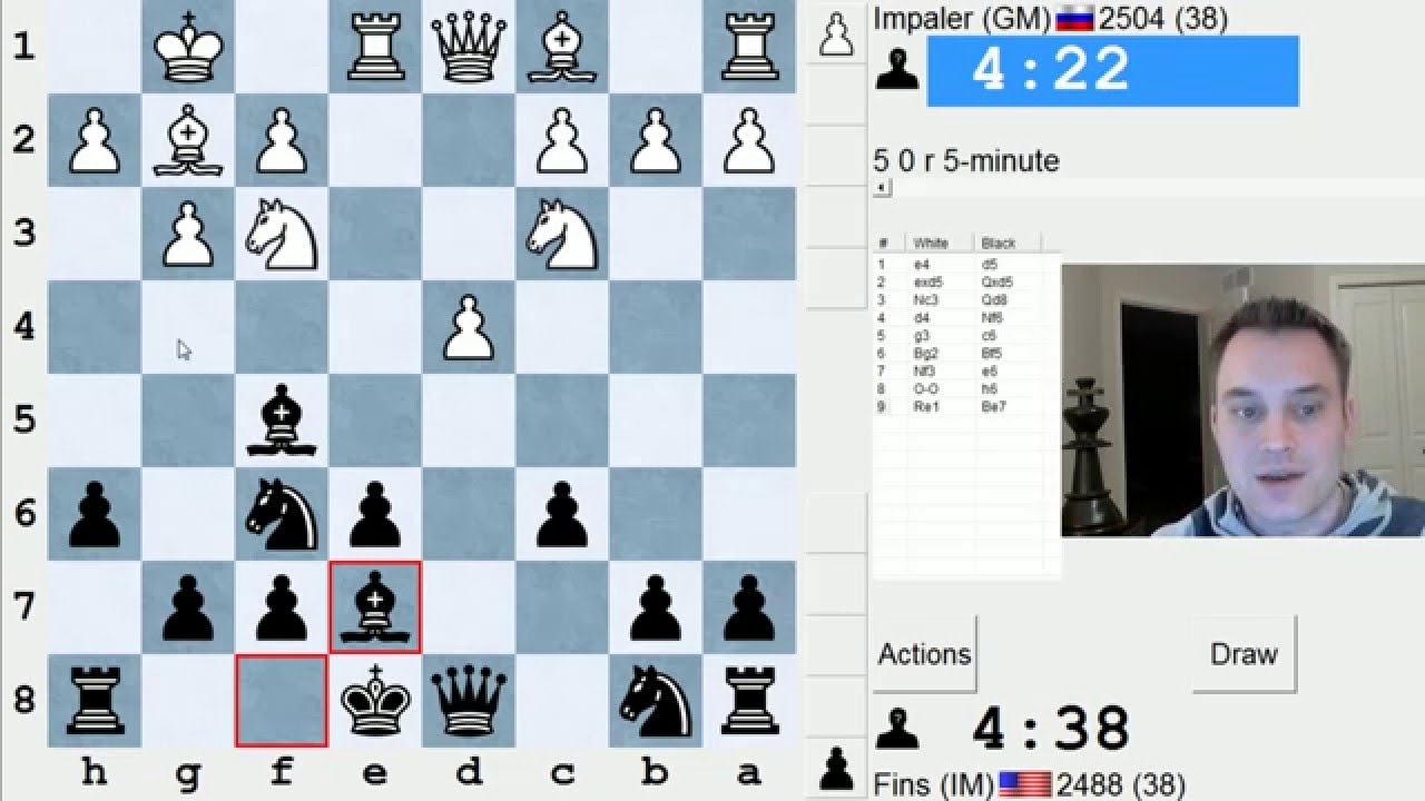 Blitz Chess #428: GM Impaler vs. IM Bartholomew (Scandinavian Defense)