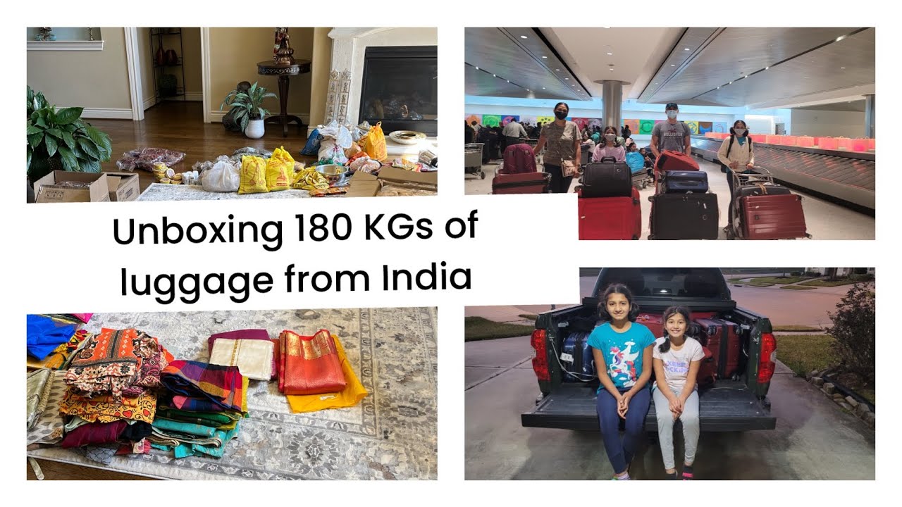 Unboxing India Luggage | 180 KG Luggage from India | USA Tamil Vlogs | பெட்டி பிரிக்கலாம் வாங்க