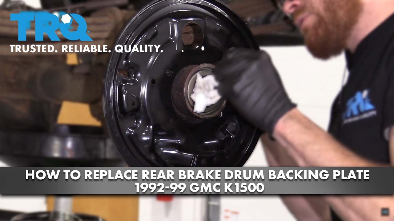 How To Replace Rear Brake Drum Backing Plate 1992-99 GMC K1500