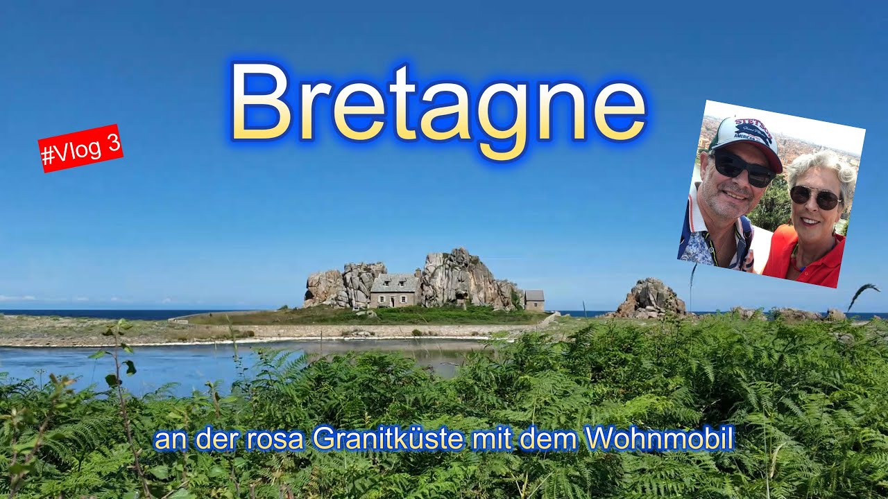 Felsen und Strand - die rosa Granitküste in der Bretagne mit dem Wohnmobil
