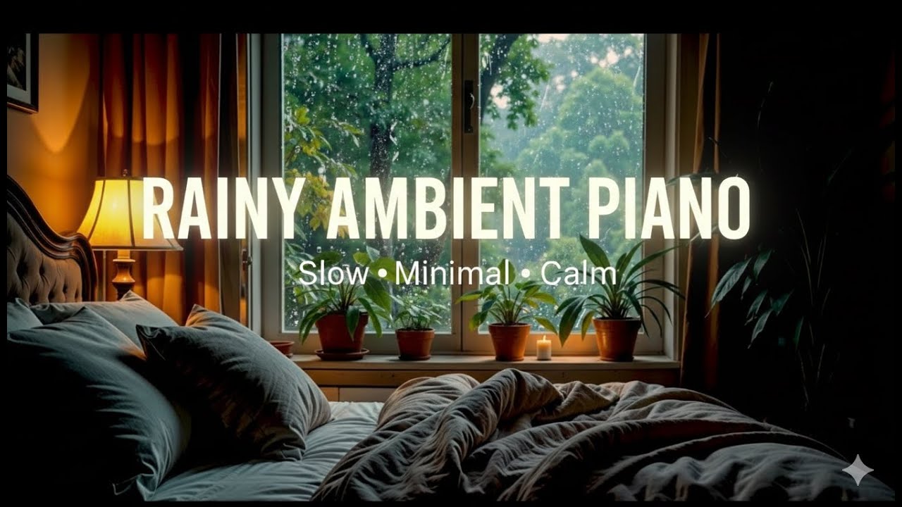 RAINY AMBIENT PIANO | Slow, Minimal, Calm