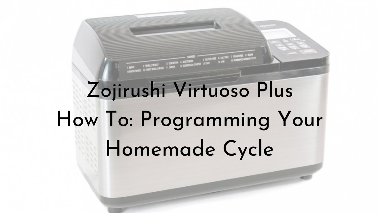 Zojirushi Virtuoso Plus: Как программировать