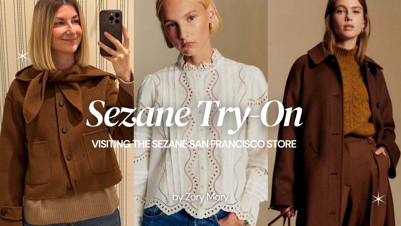 Примерка SEZANE ✨ куртка Paxton, кардиган Jude, джемпер Larry ✨ плюс обзор сумки Cuyana