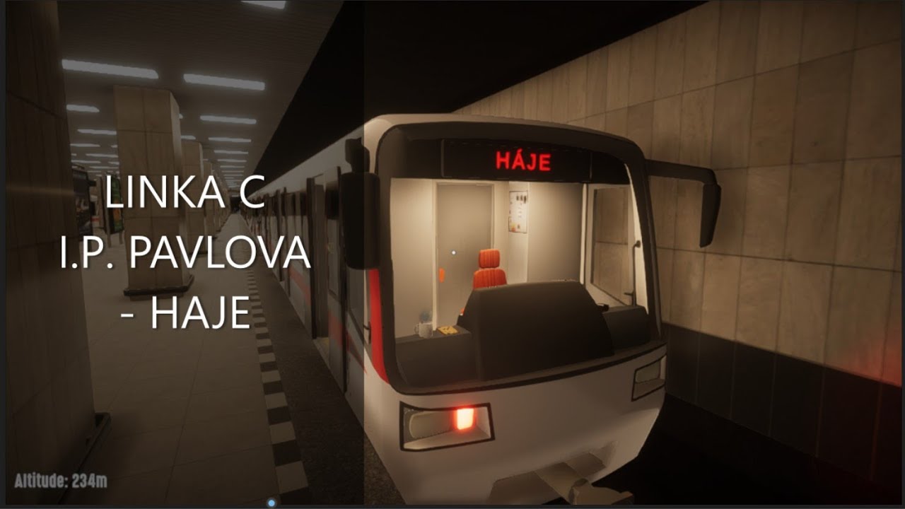 PRAGUE METRO SIMULATOR | Linka C | I.P. Pavlova - Haje | M1