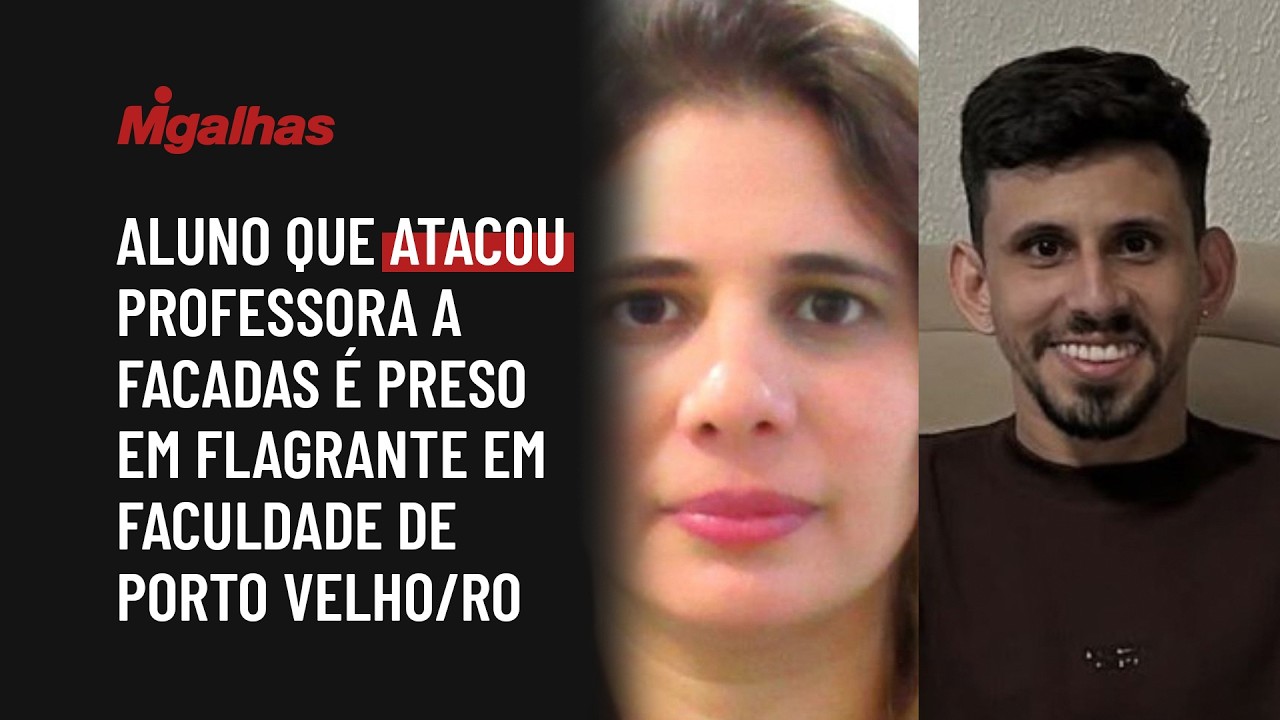 Aluno que atacou professora a facadas &eacute; preso em flagrante em faculdade de Porto Velho/RO