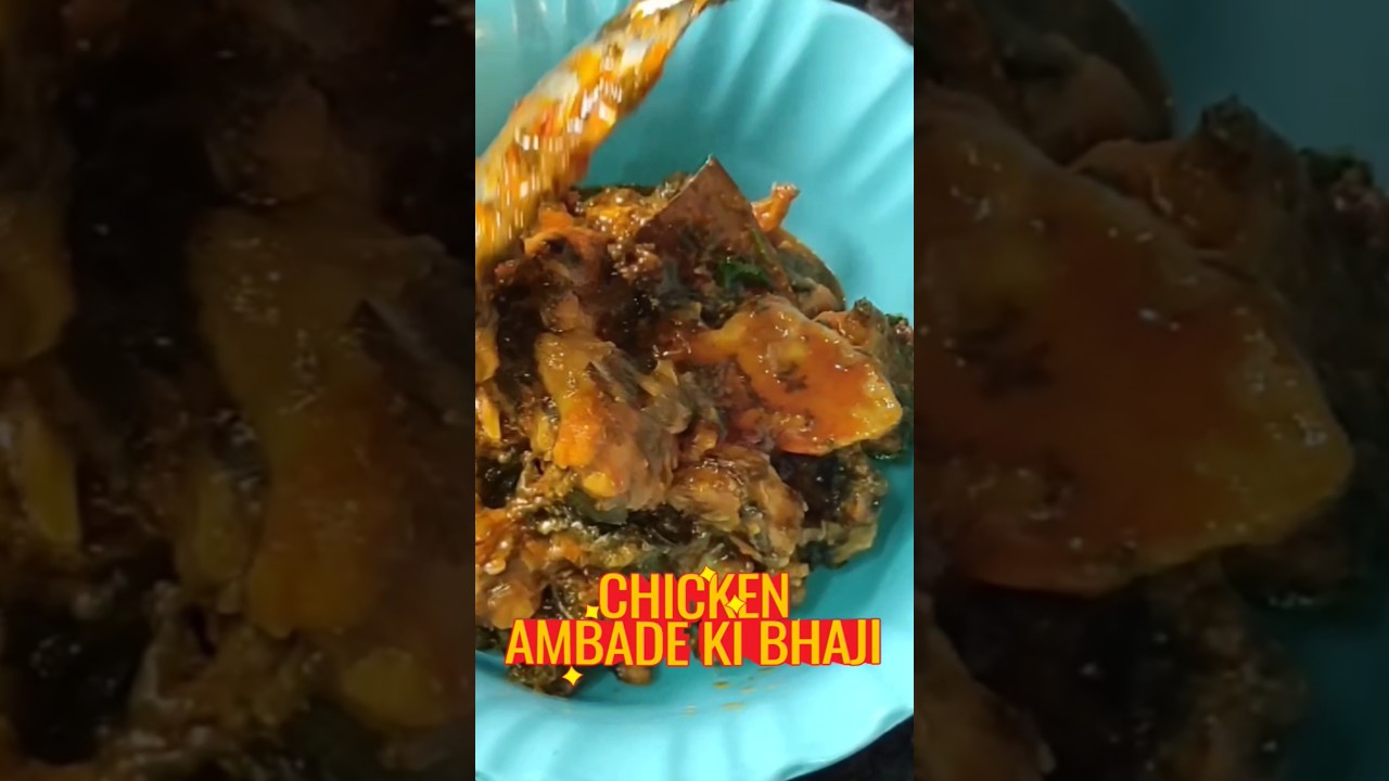 Chicken Ambade Ki Bhaji l Red Sorrel Leaves