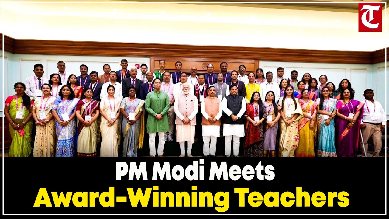 LIVE: PM Modi Interacts with National Award-Winning Teachers in New Delhi, Celebrates Educators