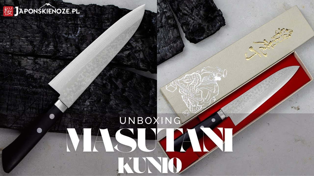 N&oacute;ż Kunio Masutani VG-10 Damascus Gyuto 18 cm - Unboxing