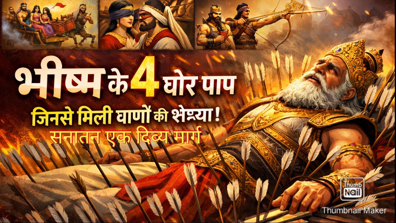 भीष्म ने किए थे 4 घोर पाप जिसके कारण मिली बाणों की शैय्या 🌸