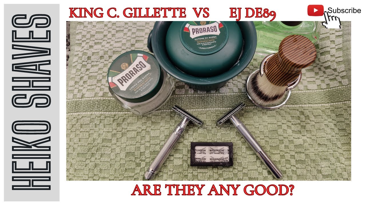 King C. Gillette razor  vs. Edwin Jagger DE89  + Giveaway reminder!!!