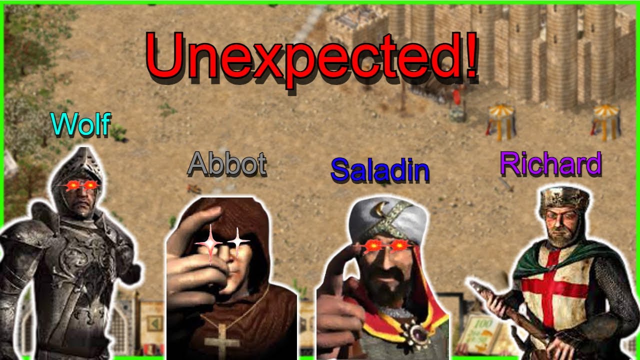 Unexpected Fight😱 | Free for All | Saladin vs Abbot vs Wolf vs Richard | Stronghold Crusader