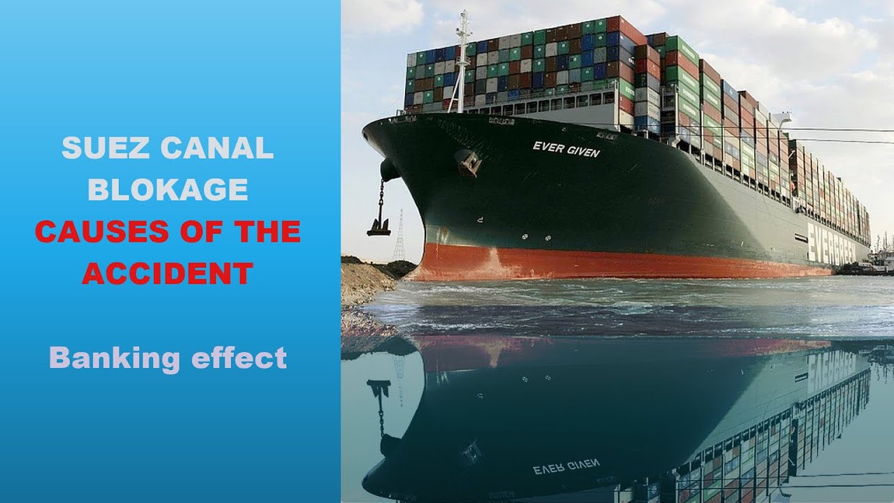 Causes of the accident of vessel Ever Given in Suez Canal - Bank effect