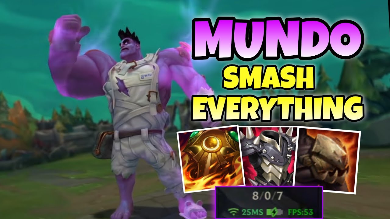 MUNDO WILD RIFT BEST BUILD REWORK LEGENDARY SUPER TANKY CANT DIE ‼️