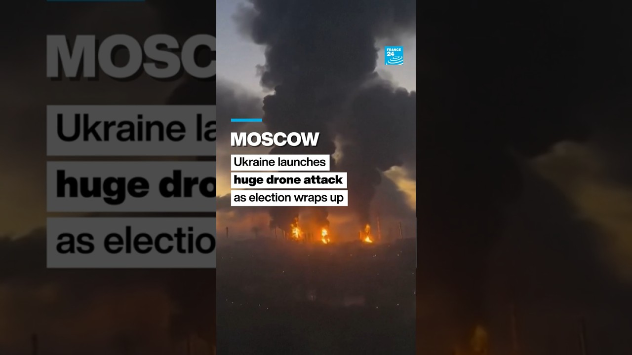 Moscow: Ukraine launches huge drone attack as election wraps up &bull; FRANCE 24 English