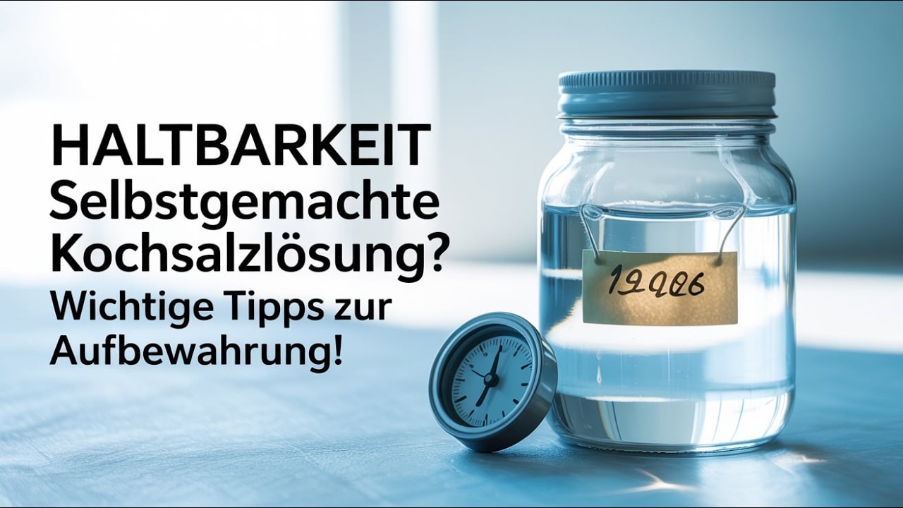 Haltbarkeit selbstgemachte Kochsalzl&ouml;sung? Wichtige Tipps zur Aufbewahrung! 💡