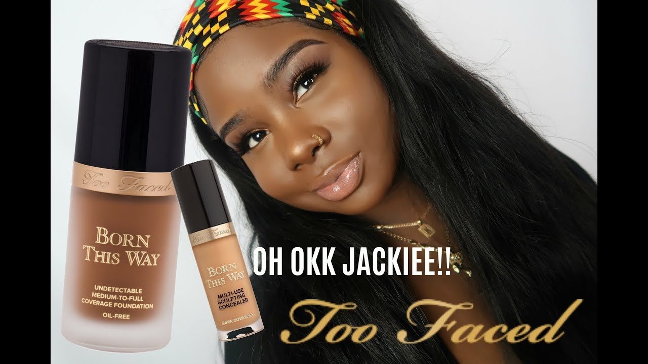 ♡ TOO FACED Born This way Foundation +Concealer  Review & Demo !  
