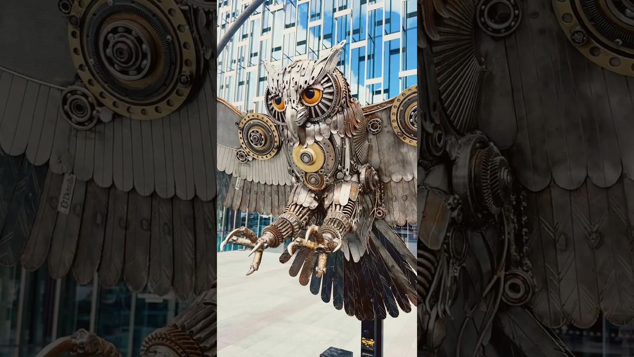 The big iron owl 🦉, большая сова сделанная из запчастей 