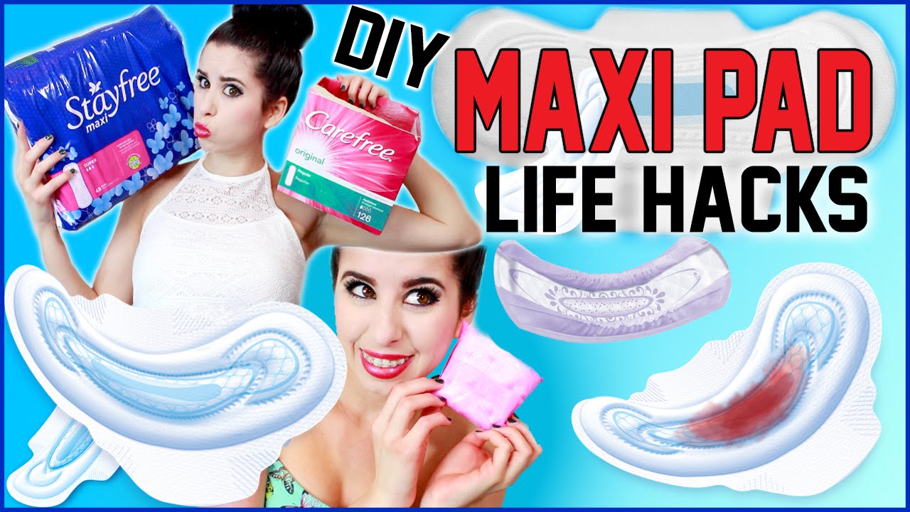 10 DIY Maxi Pad Life Hacks! | 10 NEW Ways To Use Maxi Pads! | Apply Makeup, Clean & MORE!