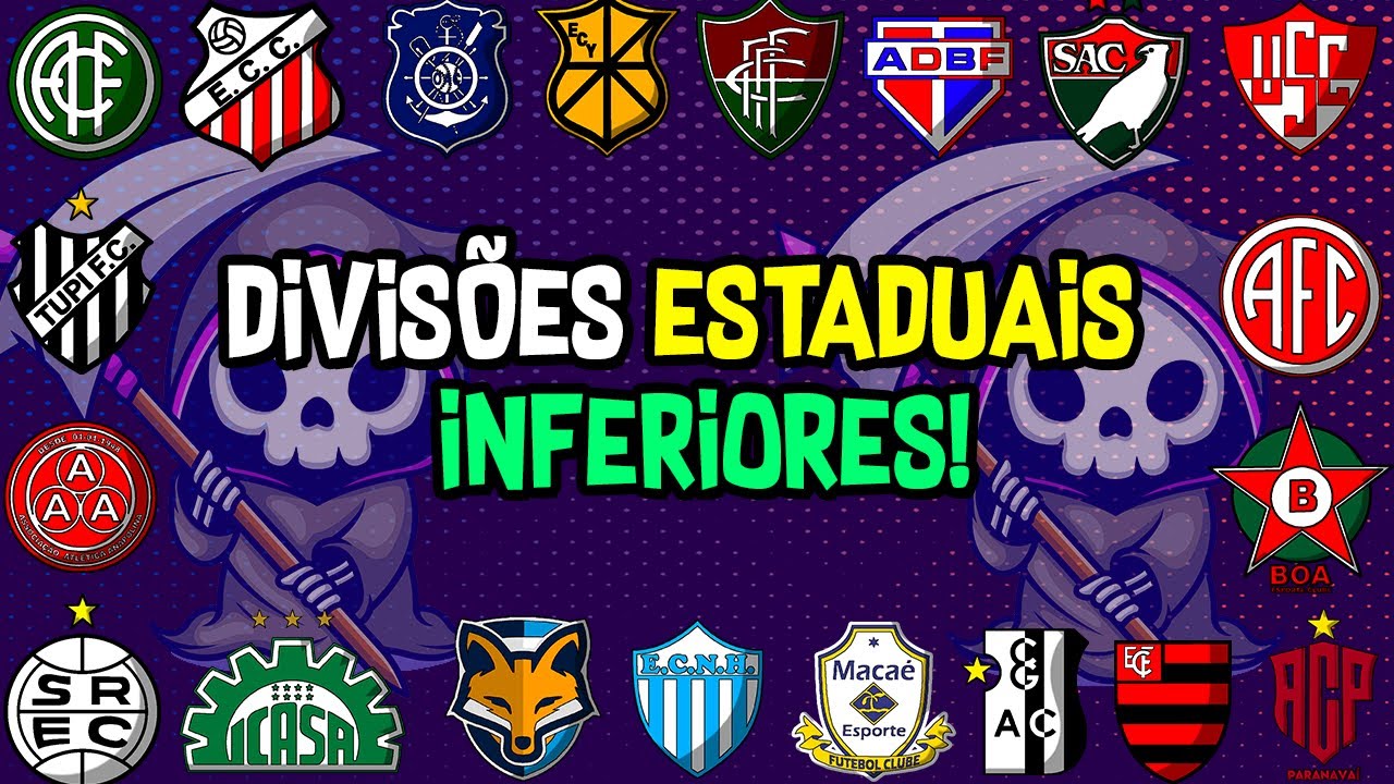 CLUBES CONHECIDOS em divisões estaduais inferiores