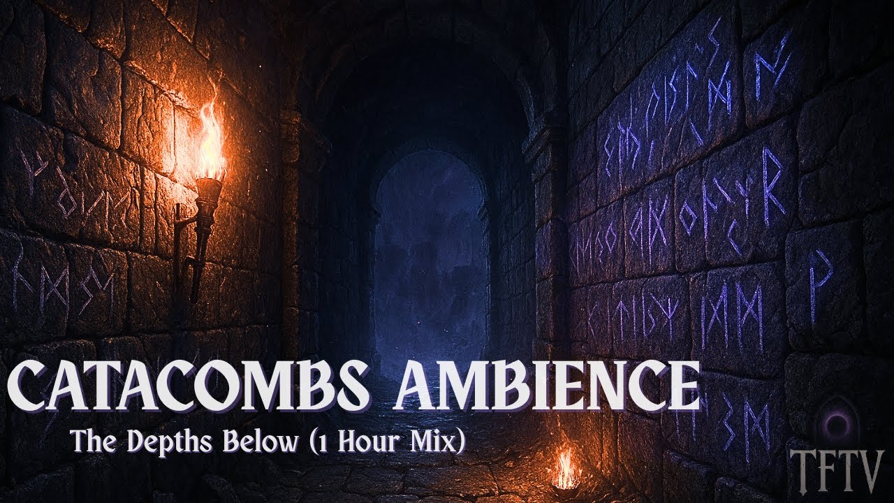 Dark Fantasy Dungeon Ambience | CATACOMBS & Whispers of the Dead | RPG Ambience [1 HOUR MIX]