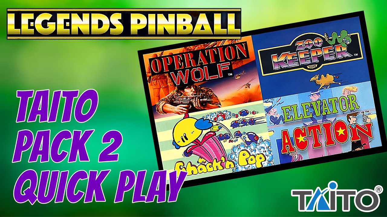 Taito Tables Pk 2 Legends Pinball First Look & Mini Review