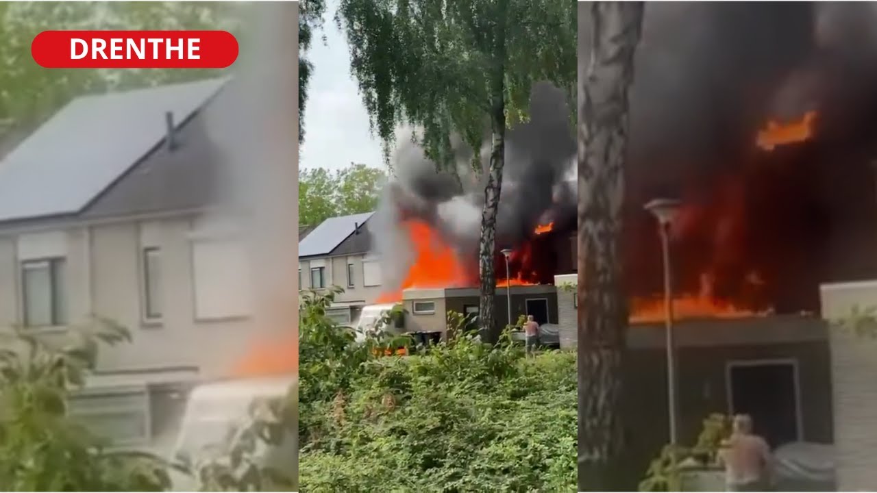Grote brand aan de Oeverzwaluw in Emmen: woning onbewoonbaar