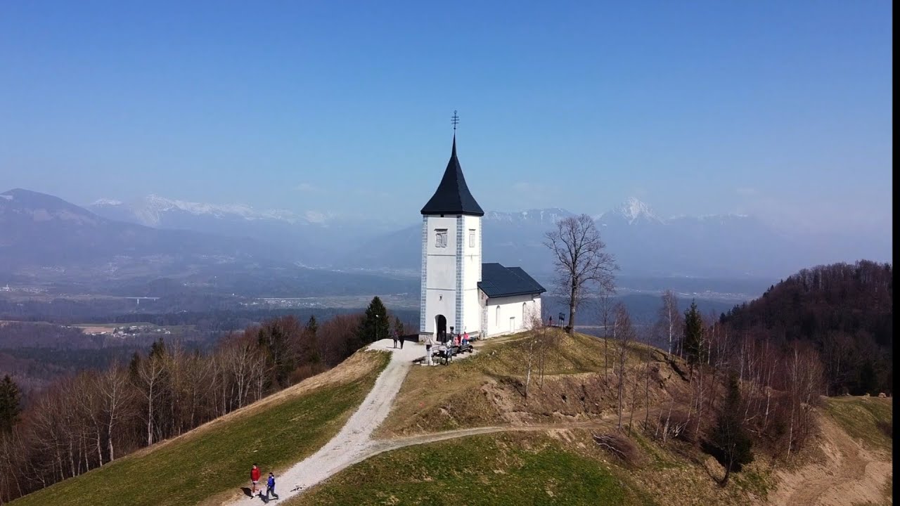 Spectacular views around The Church of St. Primož, Slovenia
