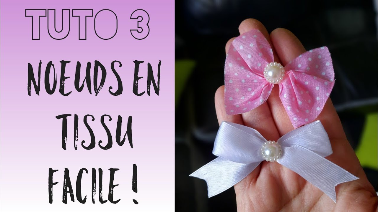 TUTO NOEUDS EN TISSU OU RUBAN FACILE * Tuto dressing à embellissements * Happy Mails * Chat Scrap *