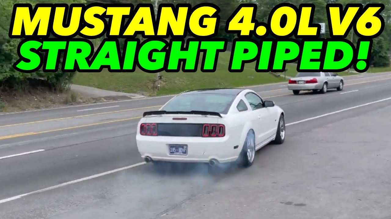 Ford Mustang 2005 года выпуска, 4,0 л, V6, двойной выхлоп с прямой трубой!