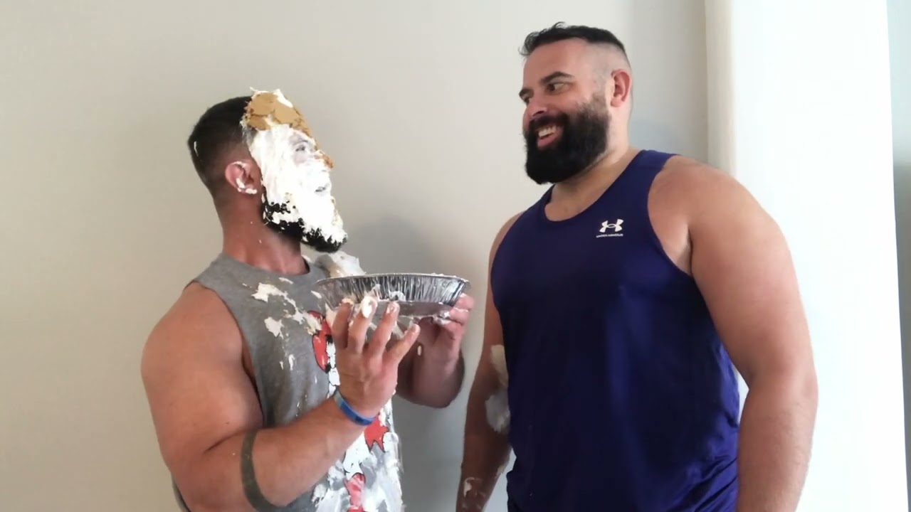 Throwing pies at my lookalike